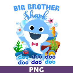 Big Brother Shark Png, Shark Png, Baby Shark Png, Baby Shark Birthday Png, Baby Shark Party Png - Download File