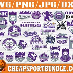 bundle 34 files sacramento kings basketball team svg, sacramento kings svg, nba teams svg, nba svg, png, dxf, eps