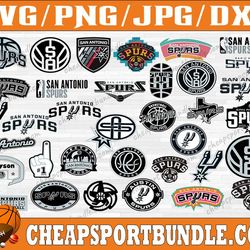 bundle 35 files san antonio spurs basketball team svg, san antonio spurs svg, nba teams svg, nba svg, png, dxf, eps, ins