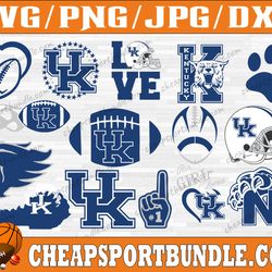bundle 15 files kentucky wildcats football team svg, kentucky wildcats svg, n c a a teams svg, n c a a svg, png, dxf,