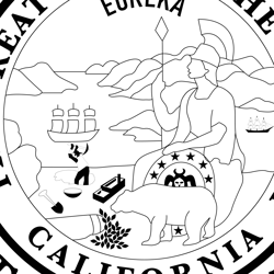 california department of state hospitals metro badgeblack white vector outline or line art file for cnc laser cutting, w