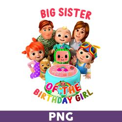 big sister of the birthday png, cocomelon png, cocomelon of the birthday girl png, cocomelon birthday png - download