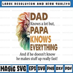 dad knows a lot but papa knows everything png, best dad ever png, father's day, digital download