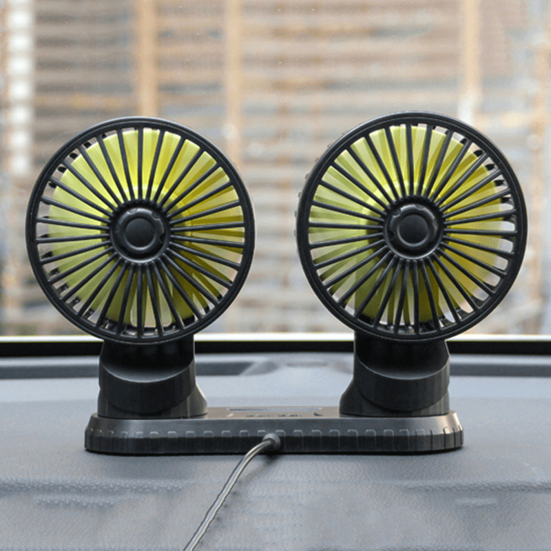 360 Degree Rotatable Car Cooling Dual Fan 2