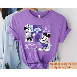 disney 100 years of wonder mickey and minnie shirt / walt disney company t-shirt / disneyland platinum 100th anniversary