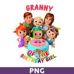 Granny Of The Birthday Png, Cocomelon Png, Cocomelon Of The Birthday Girl Png, Cocomelon Birthday Png - Download