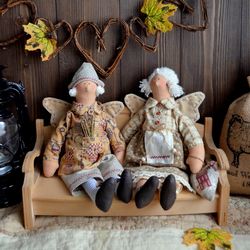 Home Guardian Angels Tilda Dolls Tilda Angels Gift To Parents And Grandparents Autumn Present Garden Decor Home Decor