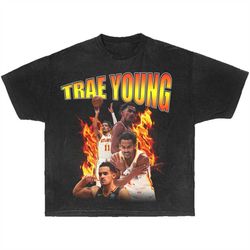 trae young shirt trae young vintage classic nba t shirt ice trae atlanta hawks atl nba t shirts 2022 mvp