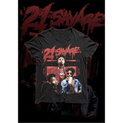 21 savage shirt vintage classic bootleg rap tee rapper t shirt famous rapper graphic vintage shirt cool rap t shirt