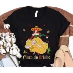 belle princess cinco de drinko shirt / beauty and the beast disney cinco de mayo t-shirt / disney mexican / disneyland h