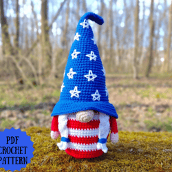 Patriotic gnome USA girl 1
