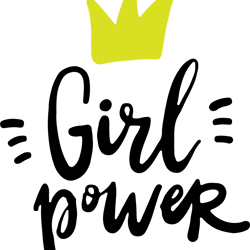 girl power crown  black svg cut file- girl boss, cut file, cricut digital download