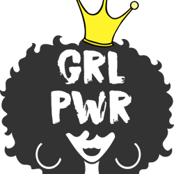 girl power with crown  svg cut file- girl boss, cut file, cricut digital download