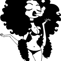 girl showing middle finger  svg girl smoking  cut file- girl boss, cut file, cricut digital download