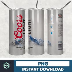 coors light tumbler drink designs png high quality, designs 20 oz sublimation, design template for sublimation (32)