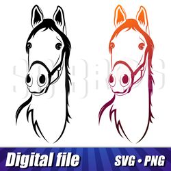 horse svg and png image, horse face cricut, horse vector clipart, horse cut art, horse picture