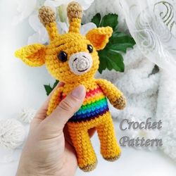 Rainbow Giraffe Crochet Pattern Amigurumi