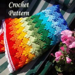 Rainbow Baby Blanket crochet pattern