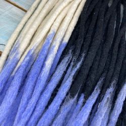 DE wool dreads dreadlocks split