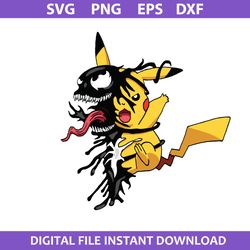 pikachu venon svg, monster venom svg, pikachu svg, png dxf eps digital file