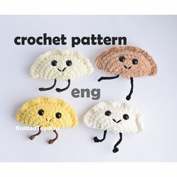 pierogi crochet pattern, dumpling amigurumi easy crochet pattern housewarming gift ideas