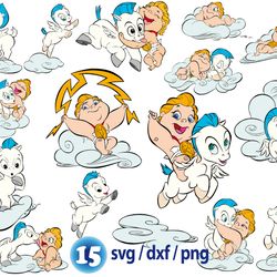 disney hercules baby svg, baby hercules and pegasus png, megara svg, hades png