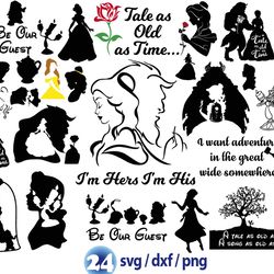 disney beauty and the beast svg, belle disney svg, lumiere png