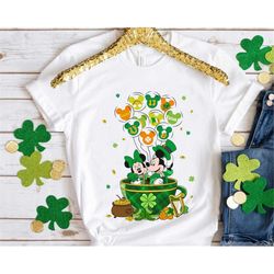 mickey and minnie irish balloon tea cup shirt / disney st patrick's day tee / disneyland happy saint patricks trip / dis