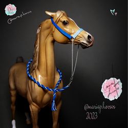 Breyer bicolor Show Halter & Lead Rope set 64 colors - LSQ model horse tack - traditional custom handmade toy accessory