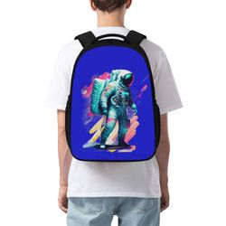 16 Inch Dual Compartment School Backpack Bright pattern