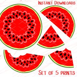 Bundle watermelon Mandala svg..Tropical fruits, summer, beach print Logo art