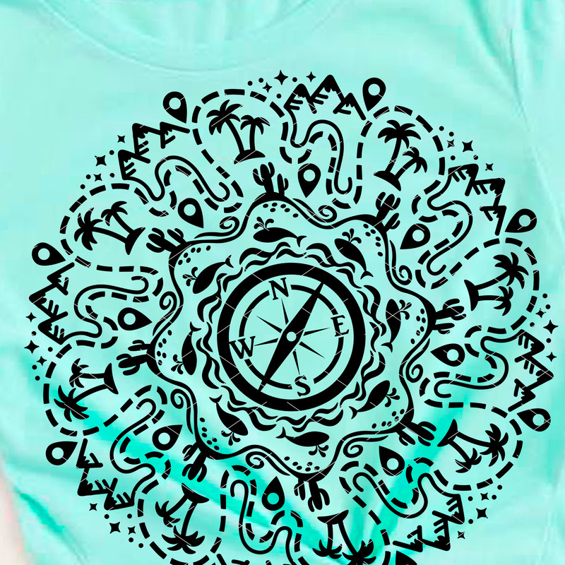 mandala World map decor wall art shirt.jpg