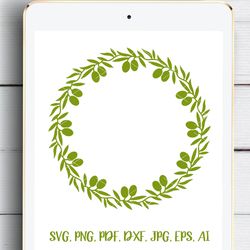 mandala svg, olive branch clipart, food print, olive oil frame svg
