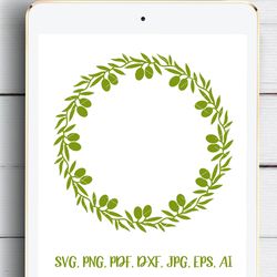 Mandala svg, Olive branch clipart, Food print, Olive oil Frame svg