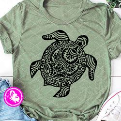 Mandala svg, Turtle print, animal clipart, Fauna