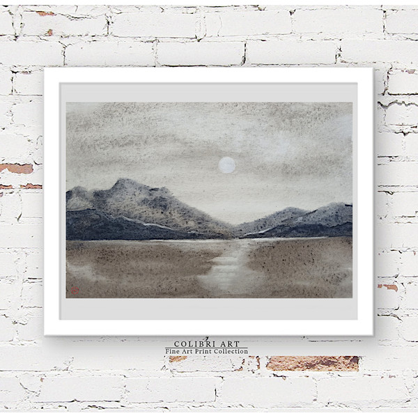 Mountain Lake Wall Art Neutral Print Moon 4 N15.jpg