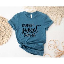 camper sweet camper shirt, camping shirt, happy camper shirt, gift for camper, hiking shirt, adventure shirt, funny shir