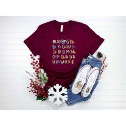 kindergarten teacher shirt, preschool teacher shirt, back to school, alphabet shirt, abc shirt, daycare teacher, teacher
