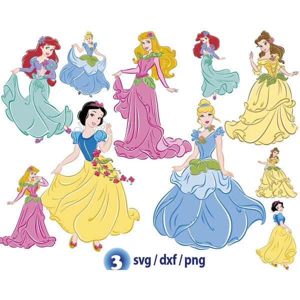 Disney Princesses svg, Princesses together svg, Snow White s | Inspire ...