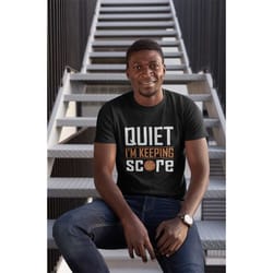 quiet, i'm keeping score t-shirt, love basketball t-shirt, game day basketball t-shirt