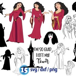 disney mother gothel villain svg, bad girl svg, disney wicked svg, disney rapunzel villain png
