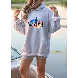 worthy hoodie, bible verse hoodie, inspirational hoodie, jesus hoodie, christian hoodie, church hoodie, christian gifts,