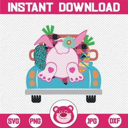 easter png, easter truck png, easter bunny sublimation, bunny clipart, easter vintage truck clipart , plaid truck png, e
