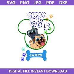 Puppy Dog Pals 5 James Svg, Puppy Dog Svg, Disney Mother Day Svg, Png Jpg Dxf Pdf Digital File