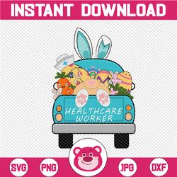 easter png, easter truck png, healthcare worker, easter bunny sublimation, bunny clipart, easter vintage truck clipart,