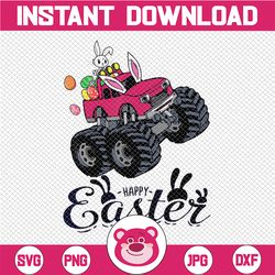 Happy Easter Monster Truck Png, Easter Bunny Egg Boys Png, Happy Easter Png Files, Easter Eggs Truck Png