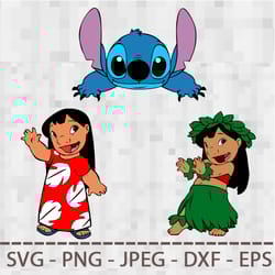 lilo and stitch svg png jpeg digital cut vector files for silhouette studio cricut design