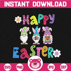 happy easter svg files, easter gnome svg, gnome png, gnomes svg, gnomes png, easter png, easter sublimation designs, eas