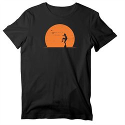 youth vintage sunset daniel son crane kick kids short sleeve t-shirt, karate kid, cobra kai shirt