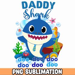 Daddy Baby Shark png/ Baby Shark Birthday Cricut Vector Bundle / Baby Shark Party png / Png Image T-shirt